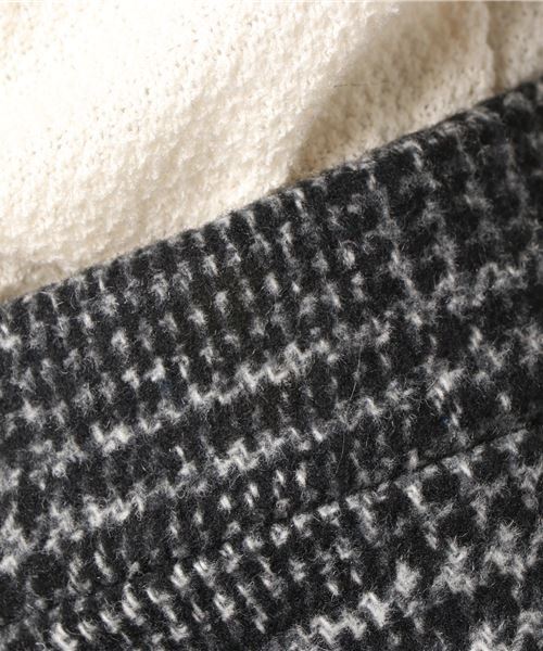 KOBE LETTUCE（コウベレタス）の「[無地orグレンチェック柄]ポケットエコファーデザインウールタッチミニスカート/レディースボトムス[M1985]神戸レタス（スカート・レディース・ブラウン系その他/ブラック系その他/オフホワイト/ブラウン/グレー・FREE）」の12枚目の写真