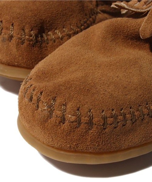 Minnetonka（ミネトンカ）の「MINNETONKA:ダブルフリンジ サイドジップ（baby)（ブーツ・キッズ・ベージュ/ブラウン・12/13）」の7枚目の写真