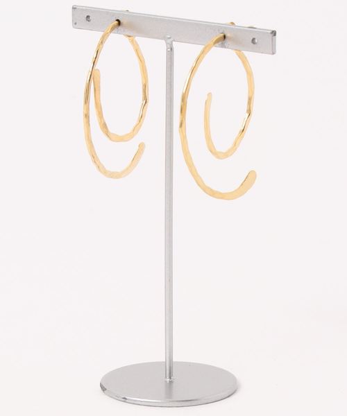 lala Born（ララボーン）の「【lalaBorn/ ララボーン】ウェーブツイストピアス（ピアス（両耳用）・レディース・シルバー/ゴールド・FREE）」の2枚目の写真