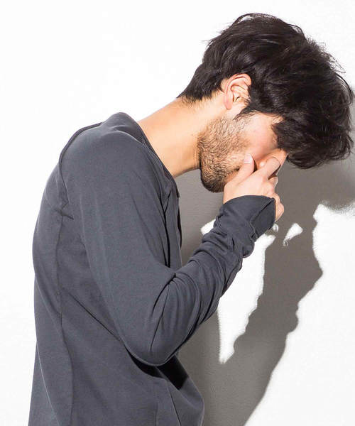 CDM BY CARPEDIEM(シーディーエムバイカルペディエム)の「CDM BY CARPEDIEM(シーディーエム バイ カルペディエム)カットオフラグランロング袖カットソー(Tシャツ/カットソー・メンズ・ホワイト/ブラック/チャコールグレー・SMALL/MEDIUM/LARGE)」の10枚目の写真