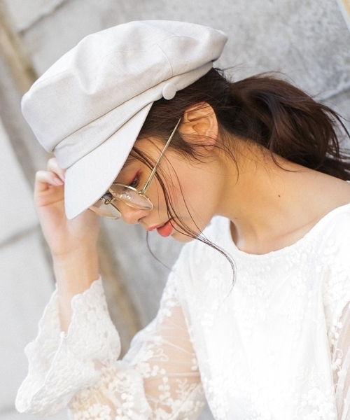 Andemiu（アンデミュウ）の「クルミボタンマリンキャスケット782609（キャスケット・ライトブルー/グレー・FREE）」の2枚目の写真