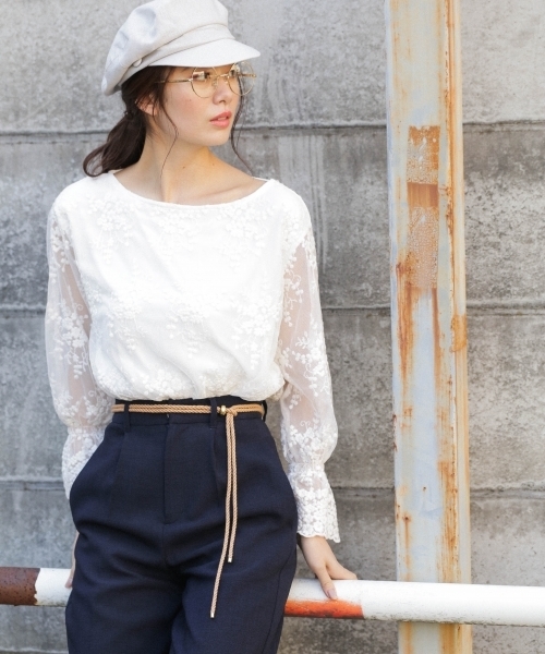 Andemiu（アンデミュウ）の「クルミボタンマリンキャスケット782609（キャスケット・ライトブルー/グレー・FREE）」の4枚目の写真