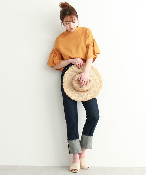 FREE'S MART（フリーズマート）の「◆キャンディースリーブコクーンニット（ニット/セーター・レディース・ホワイト/イエロー/ネイビー・FREE）」の5枚目の写真