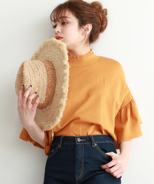 FREE'S MART（フリーズマート）の「◆キャンディースリーブコクーンニット（ニット/セーター・レディース・ホワイト/イエロー/ネイビー・FREE）」の12枚目の写真