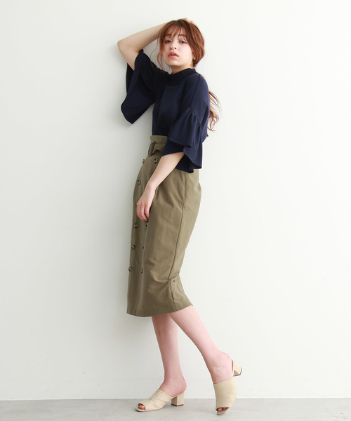 FREE'S MART（フリーズマート）の「◆キャンディースリーブコクーンニット（ニット/セーター・レディース・ホワイト/イエロー/ネイビー・FREE）」の11枚目の写真