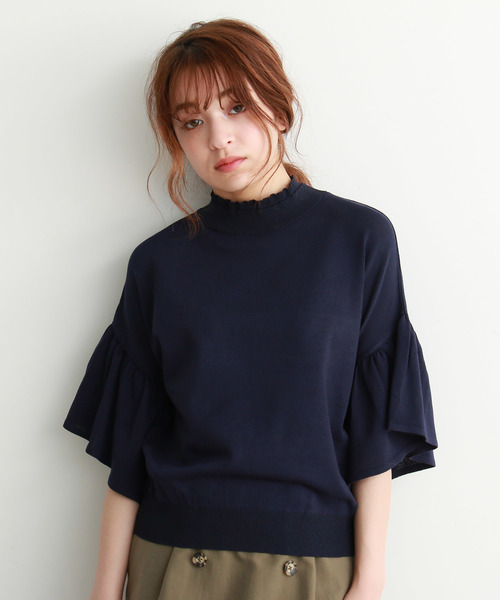 FREE'S MART（フリーズマート）の「◆キャンディースリーブコクーンニット（ニット/セーター・レディース・ホワイト/イエロー/ネイビー・FREE）」の10枚目の写真