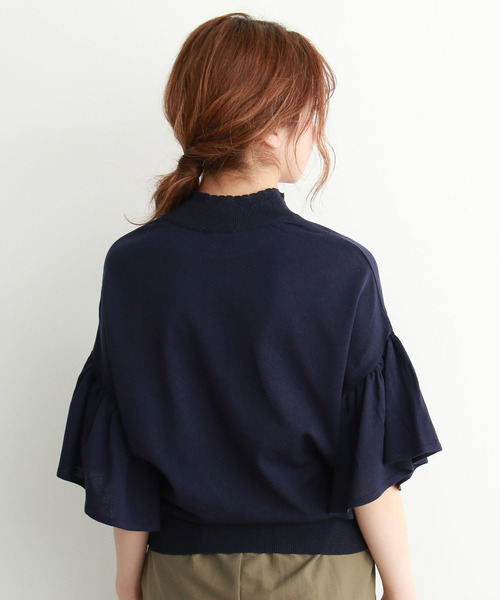 FREE'S MART（フリーズマート）の「◆キャンディースリーブコクーンニット（ニット/セーター・レディース・ホワイト/イエロー/ネイビー・FREE）」の6枚目の写真