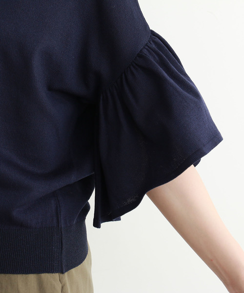 FREE'S MART（フリーズマート）の「◆キャンディースリーブコクーンニット（ニット/セーター・レディース・ホワイト/イエロー/ネイビー・FREE）」の13枚目の写真