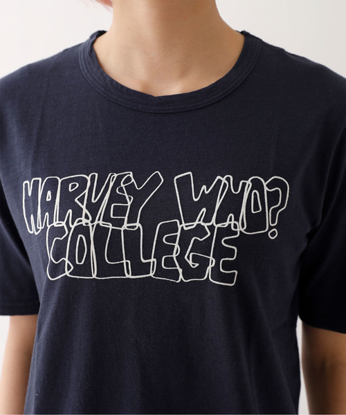 Saintete(サンテテ)の「Saintete/サンテテ Flocky Print T HARVEY WHO?/手摘みコットンTシャツ【日本製】(Tシャツ/カットソー・レディース・ホワイト/ネイビー/杢グレー・1/0)」の6枚目の写真