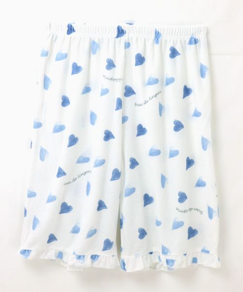 fran de lingerie（フランデランジェリー）の「Pile heart パイルシリーズ（ハート柄） カップ付きセットアップ（ルームウェア/パジャマ・レディース・ブルー/ピンク/レッド・M-L）」の9枚目の写真