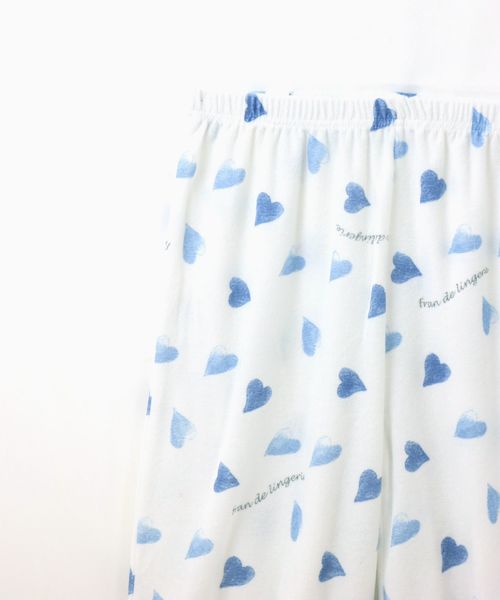 fran de lingerie（フランデランジェリー）の「Pile heart パイルシリーズ（ハート柄） カップ付きセットアップ（ルームウェア/パジャマ・レディース・ブルー/ピンク/レッド・M-L）」の13枚目の写真