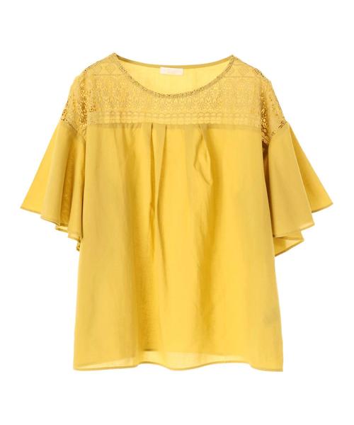 earth music&ecology（アースミュージックアンドエコロジー）の「・ケミカルレースプルオーバー ●（Tシャツ/カットソー・レディース・ブラック/オフホワイト/ライトイエロー/ラベンダー・FREE）」の8枚目の写真