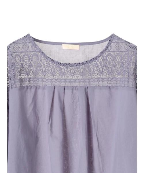 earth music&ecology（アースミュージックアンドエコロジー）の「・ケミカルレースプルオーバー ●（Tシャツ/カットソー・レディース・ブラック/オフホワイト/ライトイエロー/ラベンダー・FREE）」の12枚目の写真