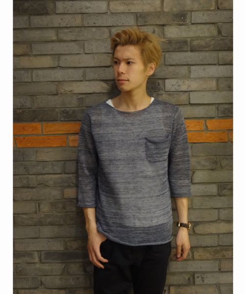 CIAOPANIC（チャオパニック）の「《WEB限定SALE価格》【Ciaopanic】　トスコ7分P/O（ニット/セーター・メンズ・ブルー系その他/ベージュ/その他/グレー/ネイビー/イエロー・MEDIUM/LARGE）」の4枚目の写真