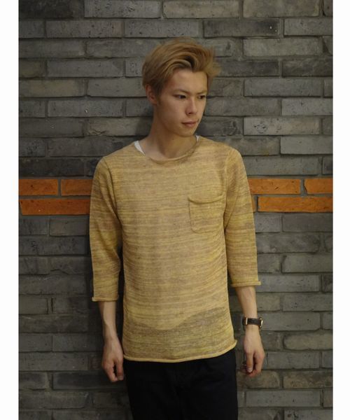 CIAOPANIC（チャオパニック）の「《WEB限定SALE価格》【Ciaopanic】　トスコ7分P/O（ニット/セーター・メンズ・ブルー系その他/ベージュ/その他/グレー/ネイビー/イエロー・MEDIUM/LARGE）」の6枚目の写真