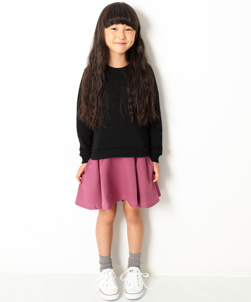 devirock(デビロック)の「無地スウェットトレーナードッキングワンピース(ワンピース・キッズ・その他1/その他2/その他3/その他4/その他5/その他6・100cm/110cm/120cm/130cm/140cm/150cm/160cm)」の2枚目の写真