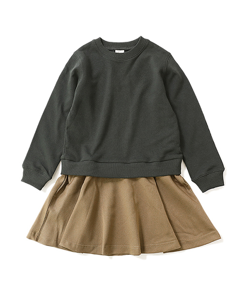 devirock(デビロック)の「無地スウェットトレーナードッキングワンピース(ワンピース・キッズ・その他1/その他2/その他3/その他4/その他5/その他6・100cm/110cm/120cm/130cm/140cm/150cm/160cm)」の14枚目の写真