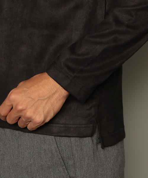 green label relaxing（グリーンレーベルリラクシング）の「CM 小松精練 スエードライク クルーネック LS プルオーバー（Tシャツ/カットソー・メンズ・ダークブラウン/ブラック/ロイヤルブルー・SMALL/MEDIUM/LARGE/X-LARGE）」の12枚目の写真