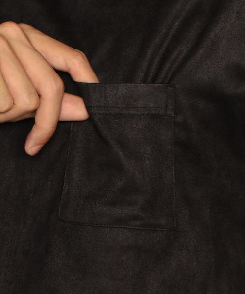 green label relaxing（グリーンレーベルリラクシング）の「CM 小松精練 スエードライク クルーネック LS プルオーバー（Tシャツ/カットソー・メンズ・ダークブラウン/ブラック/ロイヤルブルー・SMALL/MEDIUM/LARGE/X-LARGE）」の11枚目の写真