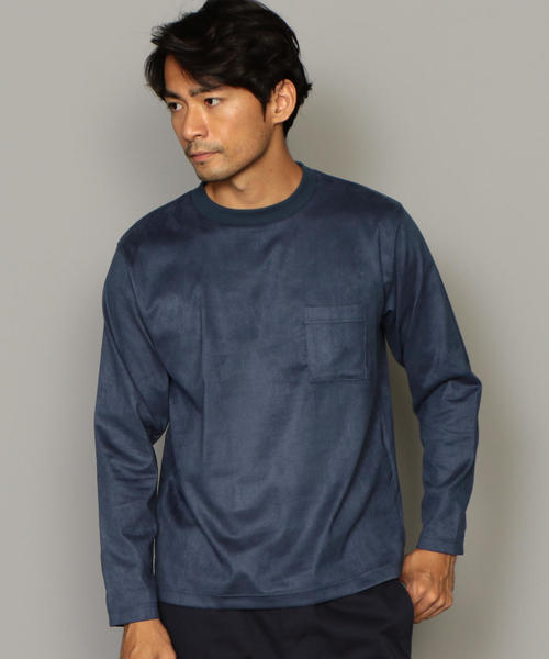 green label relaxing（グリーンレーベルリラクシング）の「CM 小松精練 スエードライク クルーネック LS プルオーバー（Tシャツ/カットソー・メンズ・ダークブラウン/ブラック/ロイヤルブルー・SMALL/MEDIUM/LARGE/X-LARGE）」の15枚目の写真