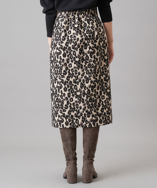 RIVE DROITE（リヴドロワ）の「レオパードジャガードナロースカート（スカート・レディース・ベージュ・SMALL/MEDIUM）」の7枚目の写真