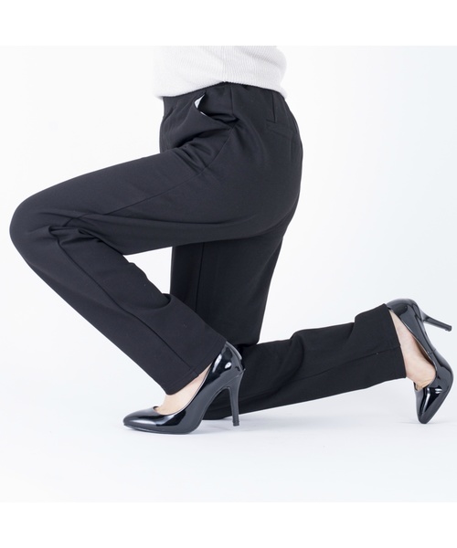 Tuche(トゥシェ)の「【Tuche(トゥシェ)】テーパードスタイル レディースレギンスパンツ(裏起毛)(その他パンツ・レディース・ブラック/チャコールグレー・LARGE/MEDIUM)」の9枚目の写真