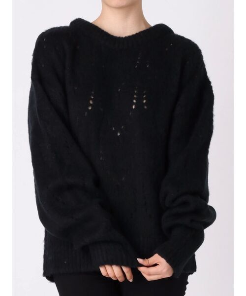 EMODA（エモダ）の「エアリーニット（ニット/セーター・レディース・ブラック/レッド/ミント・FREE）」の2枚目の写真