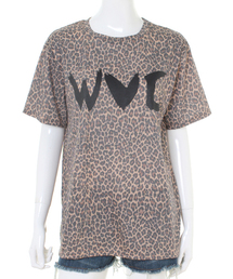WC | wc/ヒョウ柄BIGロゴTシャツ(Tシャツ/カットソー)