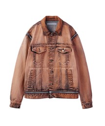 JOHN LAWRENCE SULLIVAN | BLEACHED DENIM ZIPPED JACKET(デニムジャケット)