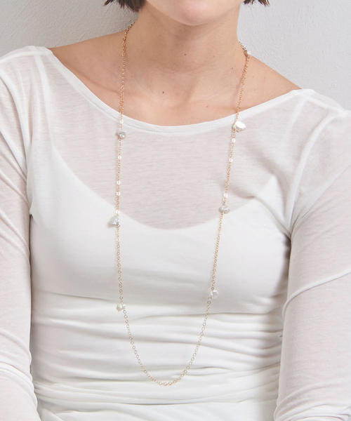 UNITED ARROWS（ユナイテッドアローズ）の「UBCS SMALL PL STATION ネックレス ◆（ネックレス・レディース・ゴールド・FREE）」の5枚目の写真