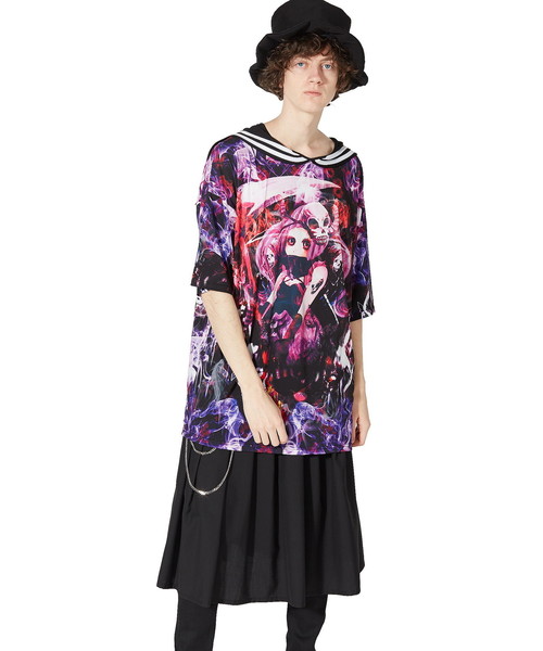 ankoROCK(アンコロック)の「ハデスラインセーラーTシャツ -メガビッグ-(Tシャツ/カットソー・メンズ・A・ONE SIZE)」の11枚目の写真
