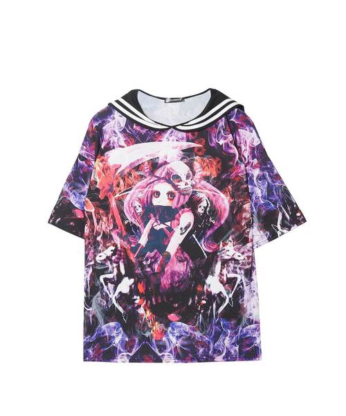 ankoROCK(アンコロック)の「ハデスラインセーラーTシャツ -メガビッグ-(Tシャツ/カットソー・メンズ・A・ONE SIZE)」の13枚目の写真