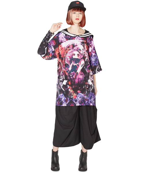 ankoROCK(アンコロック)の「ハデスラインセーラーTシャツ -メガビッグ-(Tシャツ/カットソー・メンズ・A・ONE SIZE)」の12枚目の写真
