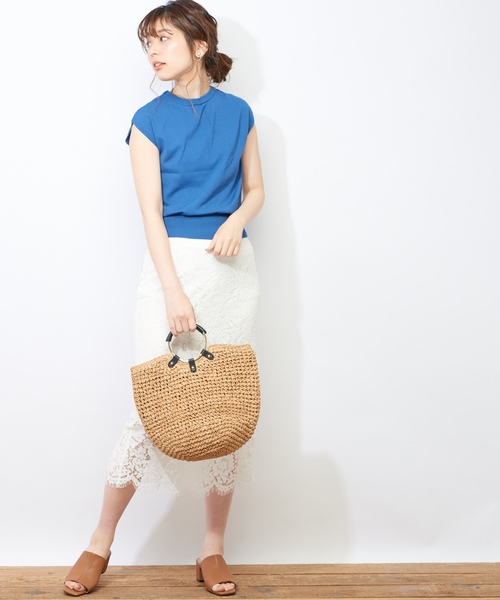 natural couture（ナチュラルクチュール）の「スカーフリボンニット（ニット/セーター・レディース・ベージュ/ネイビー/ブルー・FREE）」の12枚目の写真