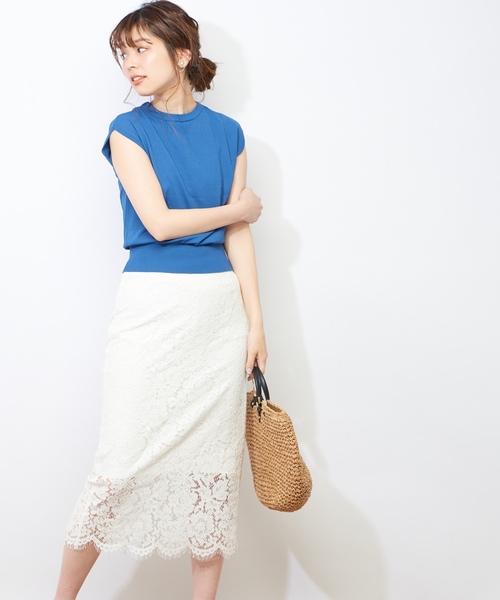 natural couture（ナチュラルクチュール）の「スカーフリボンニット（ニット/セーター・レディース・ベージュ/ネイビー/ブルー・FREE）」の13枚目の写真