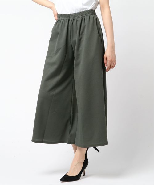 B.I.D.(ビーアイディー)の「BID / Waffle Cutsewn Wide Pants(その他パンツ・レディース・ブラック/カーキ/アイボリー・FREE)」の1枚目の写真