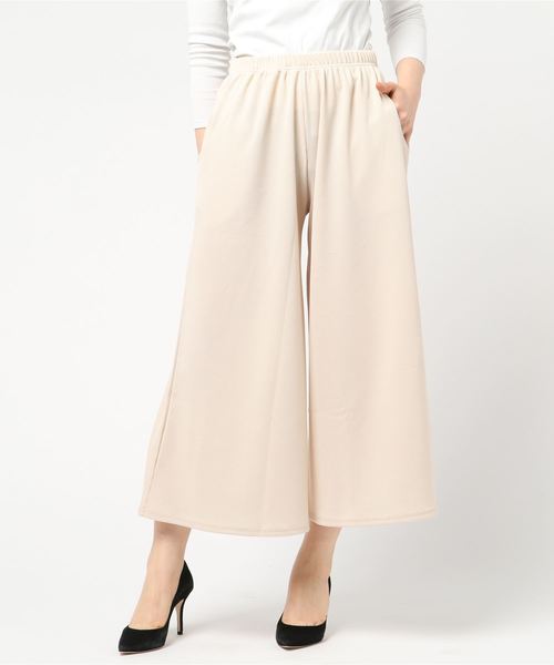 B.I.D.(ビーアイディー)の「BID / Waffle Cutsewn Wide Pants(その他パンツ・レディース・ブラック/カーキ/アイボリー・FREE)」の2枚目の写真