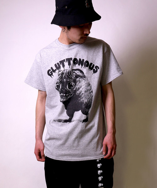GLUTTONOUS(グルトン)の「【GLUTTONOUS/ グルトン】 MONONOKE Tシャツ(Tシャツ/カットソー・メンズ・ホワイト/トップグレー・S/M/L/XL/XXL)」の4枚目の写真