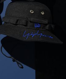 激レア ヨウジヤマモト×ニューエラ アドベンチャーハット レザーパッチ 黒 激レア ヨウジヤマモト×ニューエラ アドベンチャーハット レザーパッチ 黒