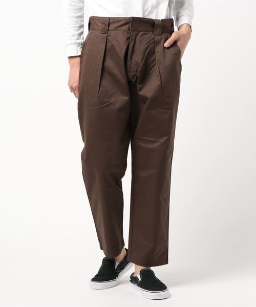 COWDEN（カウデン）の「【 COWDEN 】ONE TUCK PANTS（チノパンツ・メンズ・ブラック/ベージュ/ブラウン/グレー/グリーン・S/L/M）」の3枚目の写真