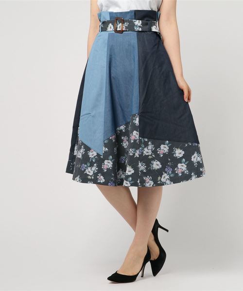 axes femme（アクシーズファム）の「パッチワークスカート