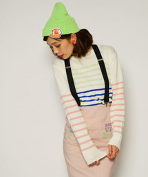 Khaju | Khaju:ボーダースターパッチプルオーバー(ニット/セーター)