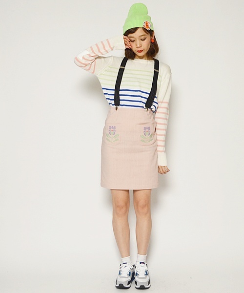 Khaju（カージュ）の「Khaju:ボーダースターパッチプルオーバー（ニット/セーター・レディース・レッド/ブルー・ONE SIZE）」の11枚目の写真