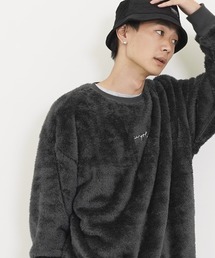 KANGOL / カンゴール 別注 コラボ オーバーサイズ ボア フリース クルーネック トレーナー