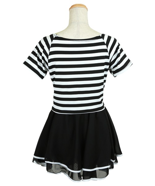 Tika（ティカ）の「コスプレ かわいい 囚人 プリズナー 半袖 フレアスカート セットアップ 7点セット（コスチューム/パーティーグッズ・レディース・ホワイト×ブラック・M/L）」の12枚目の写真