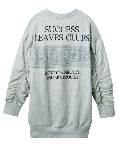 GeeRA(ジーラ)の「デニムレイヤード風裏毛チュニックワンピ(Tシャツ/カットソー・レディース・ホワイト/グレー・MEDIUM/LARGE/X-LARGE)」の5枚目の写真