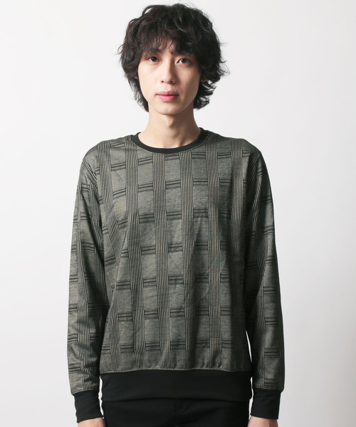 SHISKY(シスキー)の「ジャガードニットフリースクルーネックトレーナー(スウェット・メンズ・グレー系その他/ベージュ系その他/グレー系その他2・M/L/XL)」の5枚目の写真