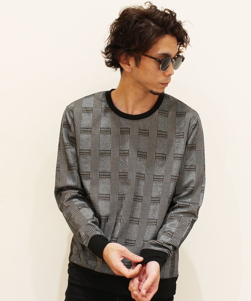 SHISKY(シスキー)の「ジャガードニットフリースクルーネックトレーナー(スウェット・メンズ・グレー系その他/ベージュ系その他/グレー系その他2・M/L/XL)」の13枚目の写真