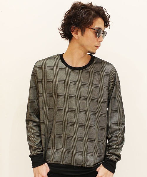 SHISKY(シスキー)の「ジャガードニットフリースクルーネックトレーナー(スウェット・メンズ・グレー系その他/ベージュ系その他/グレー系その他2・M/L/XL)」の11枚目の写真