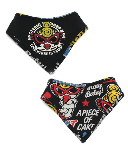 HYSTERIC MINI（ヒステリックミニ）の「BABY SWEET DREAM BABY! リバーシブル スタイ（スタイ/よだれかけ・キッズ・ホワイト/ブラック/グレー・FREE）」の3枚目の写真